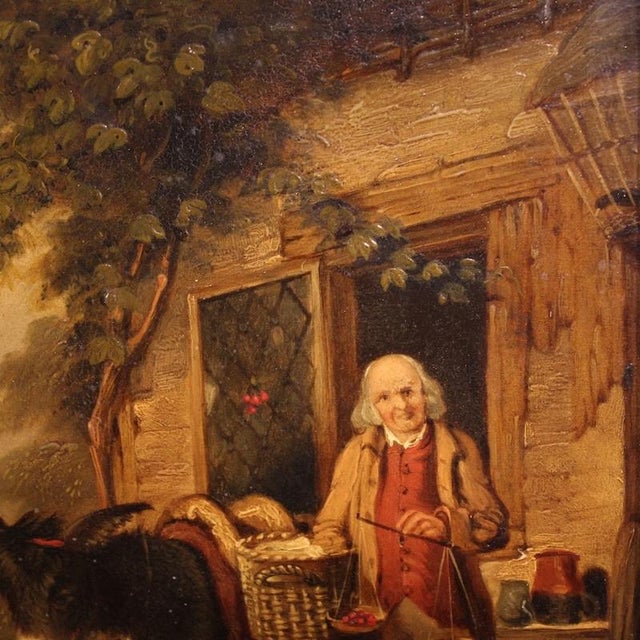 English Artist, Painting of a Rural Genre Scene, 1866, Oil on Panel For Sale - Image 12 of 16