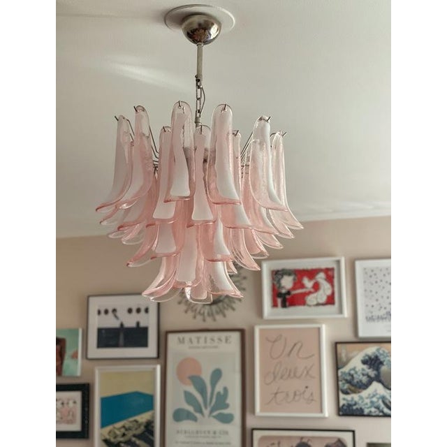 Contemporary Murano Chandelier in the style of Mazzega. Traditional Italian Mid-Century Style produced during the 21th...