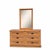 Mid-Century Modern Vintage Dixie Rattan and Wood Six-Drawer Dresser With Mirror 1960s For Sale - Image 3 of 15