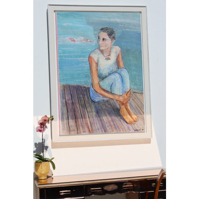 Contemporary 1980s Monumental Persian Contemporary Painting by Artist Milano Khzanjian For Sale - Image 3 of 7