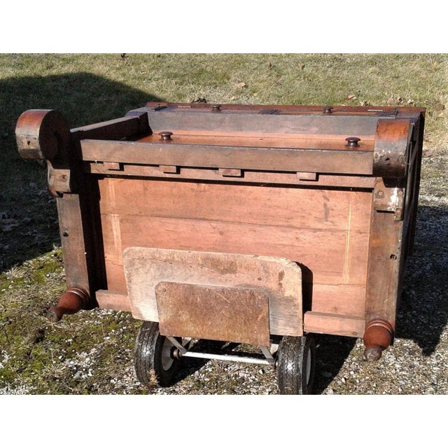 Antique 2 Piece Cherry Curly Maple Slant Front Secretary Desk with Bookcase Top, 1850s For Sale - Image 10 of 12
