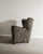 Wood Early Mid-Century Danish Modern Wingback Armchair in Grey Sheepskin by Thorald Madsen, 1940s For Sale - Image 7 of 7