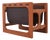 Danish Double Magazine Holder in Teak and Leather attributed to Salin Møbler, 1970s For Sale