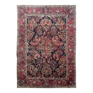 Antique Persian Mohajeran Sarouk Carpet, 6' X 8'6" For Sale
