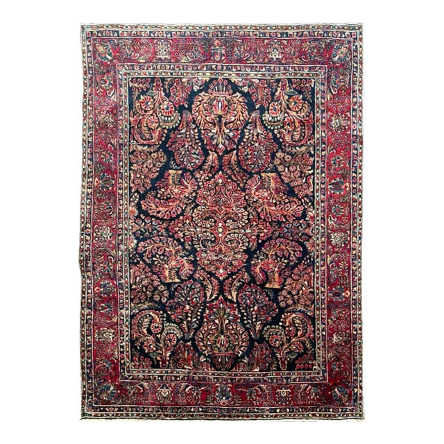 Antique Persian Mohajeran Sarouk Carpet, 6' X 8'6" For Sale