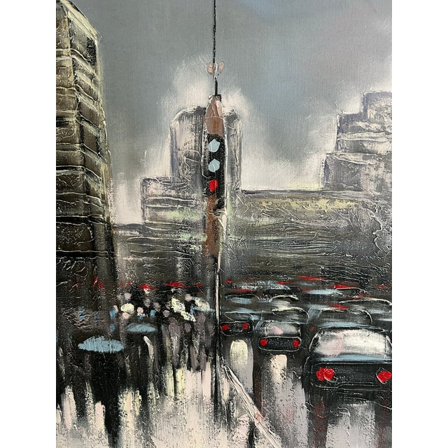 1960s Mid Century Modern Impresssionist Painting of Big Ben in London by Lee Reynolds For Sale - Image 5 of 7