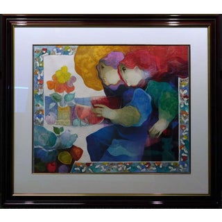 Sunol Alvar"Estimant La Nature" 1995 Lithograph with Embossing Custom Framed For Sale