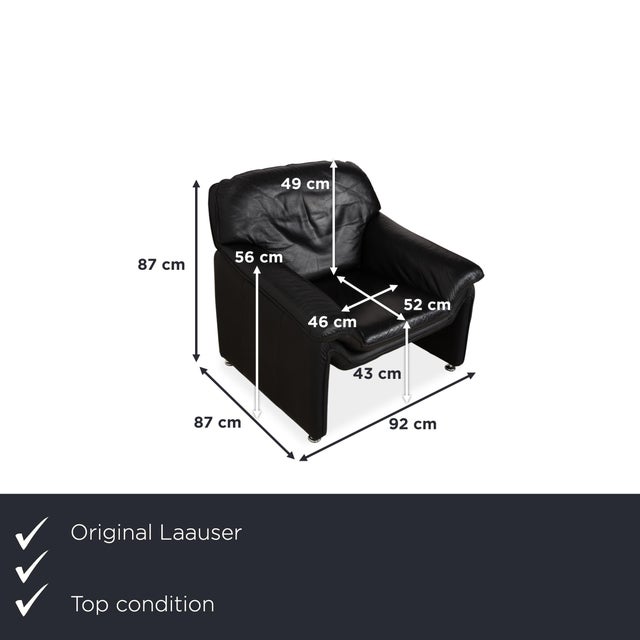 The Laauser Atlanta armchair is the ideal addition to a sophisticated interior, offering exceptional seating comfort in a...