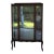Antique Mahogany Wood Glass Curio Display Cabinet For Sale