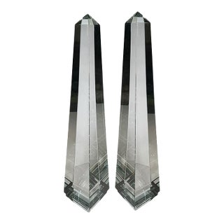 Large Crystal Obelisks - A Pair For Sale