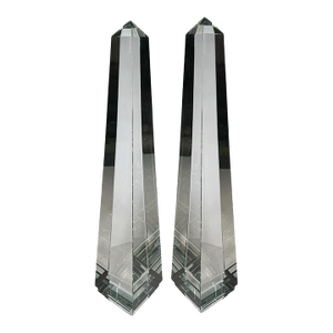 Large Crystal Obelisks - A Pair