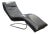 W. Schillig Daily Dreams Black Leather & Chrome Cantilever Chaise Lounge Chair For Sale