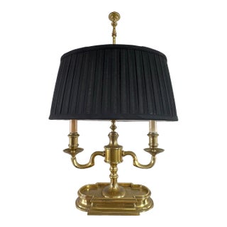 Vintage Solid Brass Bouilotte Style Table Lamp by Frederick Cooper For Sale