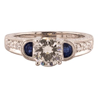 Late 20th Century 0.91 RB J VVS2 GIA Ring, Size 5 For Sale