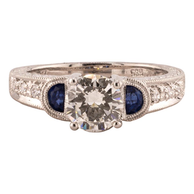 Late 20th Century 0.91 RB J VVS2 GIA Ring, Size 5 For Sale