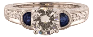 Late 20th Century 0.91 RB J VVS2 GIA Ring, Size 5