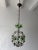 Glass French Green Flower Ball Crystal Prisms Maison Baguès Style Chandelier, 1920s For Sale - Image 7 of 9