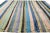 2010s Modern Multicolor Tulu Handmade Striped Pattern Wool Rug For Sale - Image 5 of 11