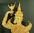 Figurative 1960s Large Sebet Silverman Verre Églomisé Thai Gold Leaf Sculptural Wall Art For Sale - Image 3 of 13