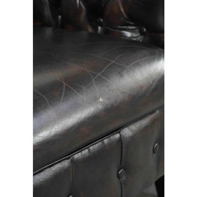 Vintage Chesterfield Club Chairs in Dark Cowhide Leather, Set of 2 For Sale - Image 13 of 15