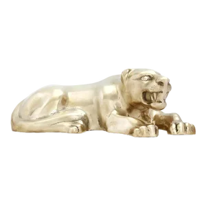 Large Late 20th Century Brass Panther