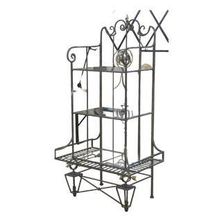 Vintage Wrought Iron Shelf, 1950s For Sale