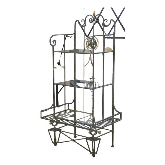 Vintage Wrought Iron Shelf, 1950s For Sale