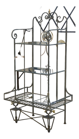 Vintage Wrought Iron Shelf, 1950s