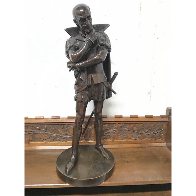 18th Century Bronze Statue of a Shakespearean Character For Sale - Image 8 of 9