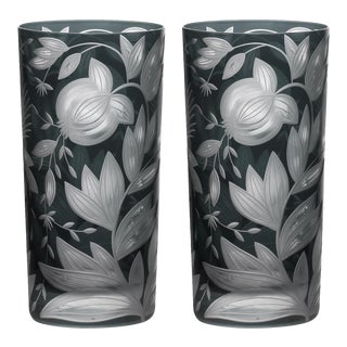 Verdure Highball Glasses Smoke - a Pair For Sale