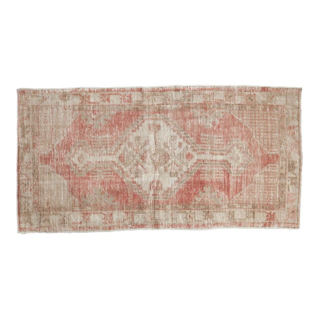 Vintage Distressed Oushak Rug Runner - 2'9" X 5'4" For Sale