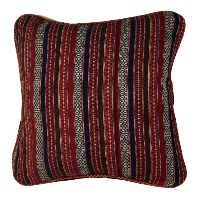 Traditional Pasargad Vintage Hand Knotted Farahan Rug Pillow K159 For Sale - Image 3 of 4