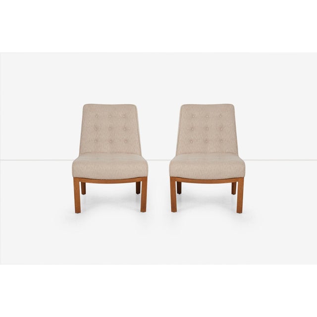 Edward Wormley for Dunbar Pair of Slipper Chairs 1950s For Sale - Image 4 of 12
