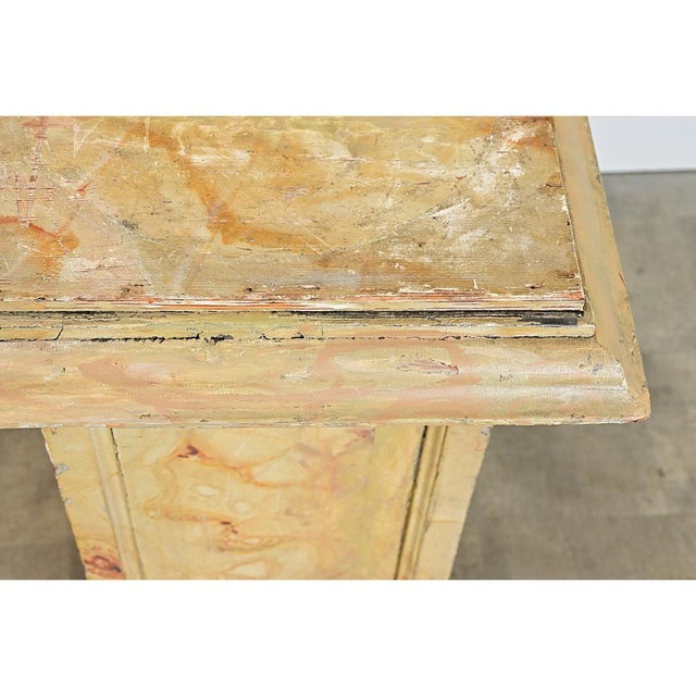French 19th Century Faux Marble Painted Pedestal For Sale - Image 14 of 15