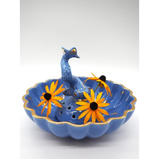 Unique and decorative glazed ceramic bowl from the iconic Safir series, designed by Arthur Percy – one of Sweden's most...