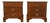 E. J. Victor Georgian Mahogany Three-Drawer Nightstands or Bachelor Chests, Newly Refinished For Sale