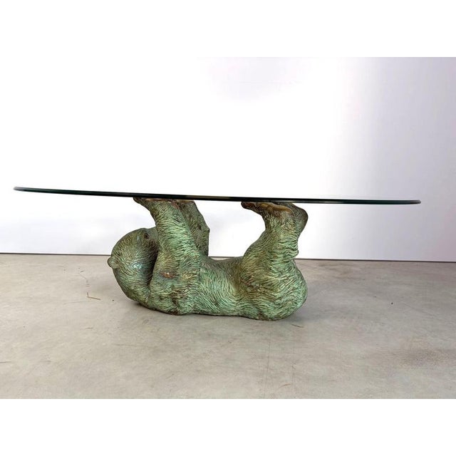 1970s Brass Bear Coffee Table, 1970s For Sale - Image 5 of 12