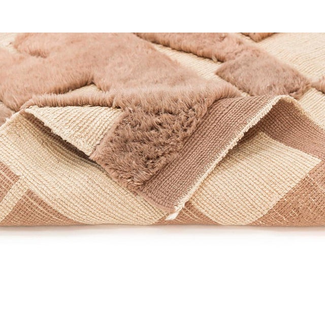 2020s Abstract Mosaic Hand-Knotted Wool Rug | 9'6" X 6'9" | One of a Kind For Sale - Image 5 of 9
