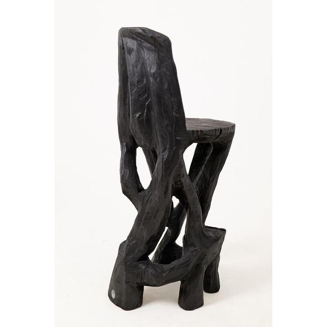 Sculptural Bar Chair in Wood by Logniture For Sale - Image 11 of 16