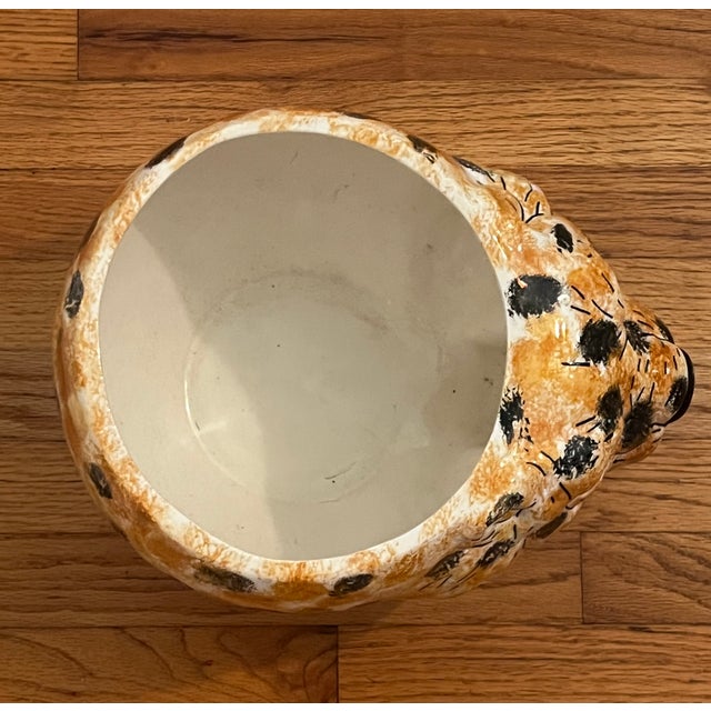 Italian Vintage Ceramic Tiger Cachepot For Sale - Image 4 of 7
