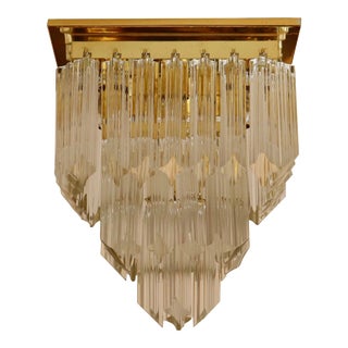 Gold Murano Venini Chandelier, Circa 1960