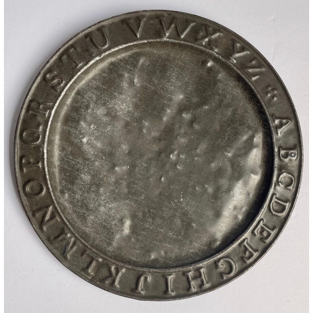 Late 19th Century 1890s Tin Alphabet Plates - Collection of 3 For Sale - Image 5 of 5