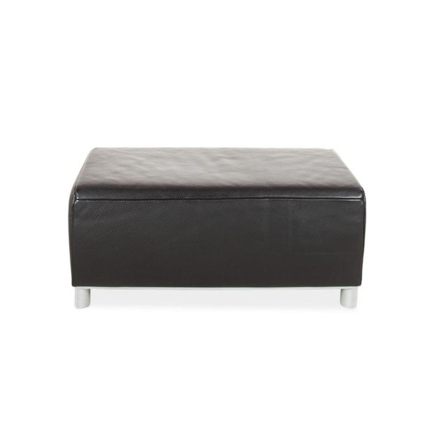 Black Volare Ottoman in Black Leather from Koinor For Sale - Image 8 of 9