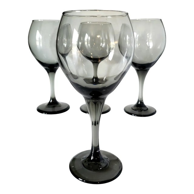 Libbey Glass Co. Service for 12: Vintage Libbey Classic Smoke Glassware Set - 24 Pieces For Sale - Image 4 of 10