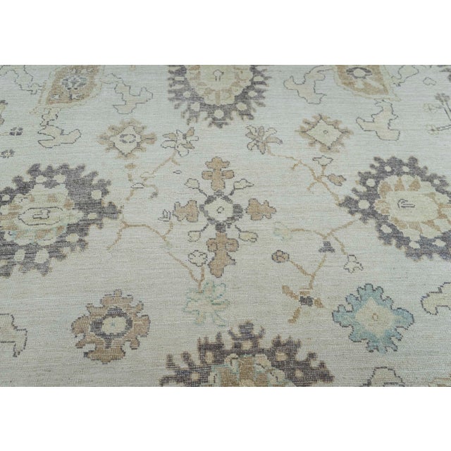 Turkish Oushak Rug 13'4" x 15'3" #20369 For Sale - Image 4 of 8