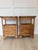 Vintage Rattan Nightstands with Custom Glass Top, Pair For Sale - Image 4 of 6