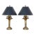 1970s Hart Associates Style Hollywood Regency Brass Palm Tree Lamps For Sale