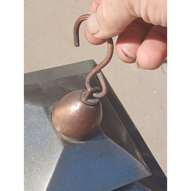 1940s Copper and Brass Hanging Candle Lantern For Sale In Naples, FL - Image 6 of 8