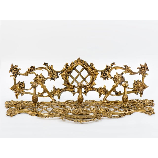 French Vintage Brass Coat Rack With 3 Hooks and Hats Shelf For Sale - Image 3 of 13