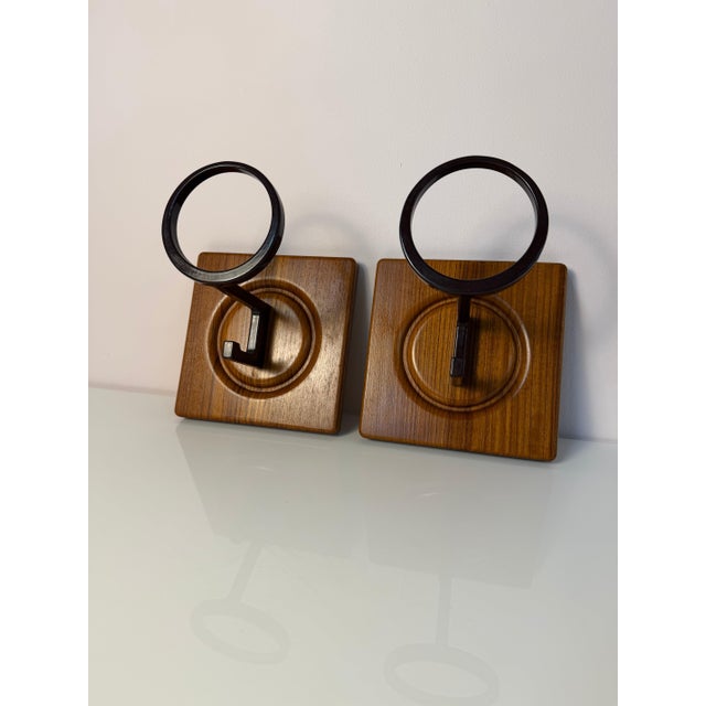 Wall Hooks in Teak by Sudbrock, Set of 2 For Sale - Image 11 of 11